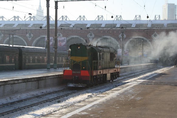 Auf dem Kasaner Bahnhof