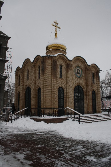 Eine der wenigen Kirchen in Taschkent. Die Kirche befand sich auf dem Gelände neben einer Moschee