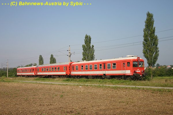 Der US Messzug der MAV während einer Prüffahrt nach Wolfsthal am frühen Morgen des 20.August 2005