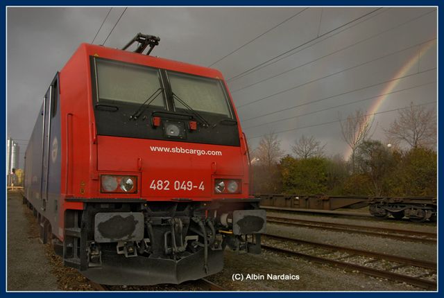 die 482.049 am 09.11.06 mit Regenbogen