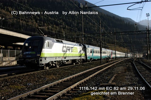 bei der Ausfahrt vom Brenner mit EC 82