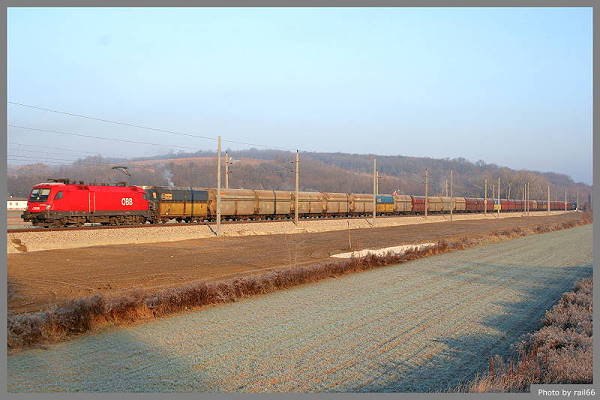Ich musste nicht lange warten und konnte die 1116.135 mit einem langen Kokszug an meiner Paradefotostelle bei Stillfried aufnehmen.