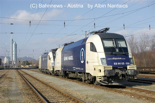 Die beiden WLB Maschinen 182.535 und 182.527_dub_31.01.07