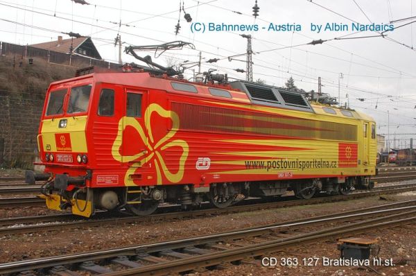 die CD 363.127 vom  R 277 bei der wende in Bratislava_07.02.07