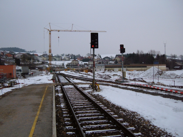 Bauarbeiten in Schwertberg (Donauuferbahn)