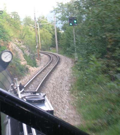 Von Gösing nach Laubenbachmühle durfte ich sogar auf der Lok mit fahren.