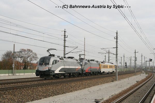 Eine neue Ära nimmt ihren Lauf: Um neue Messergebnisse für das Railjet Projekt zu gewinnen, konnten 1016 034 und 1016 035 mehrere Wochen entlang der Westbahn bei Hochgeschwindigkeitsfahrten beobachtet werden