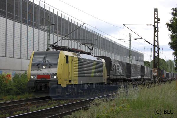 Die Siemens Dispolok ES65-F4-099 im Dienste der FMN Cargo bei Bonn Oberkassel