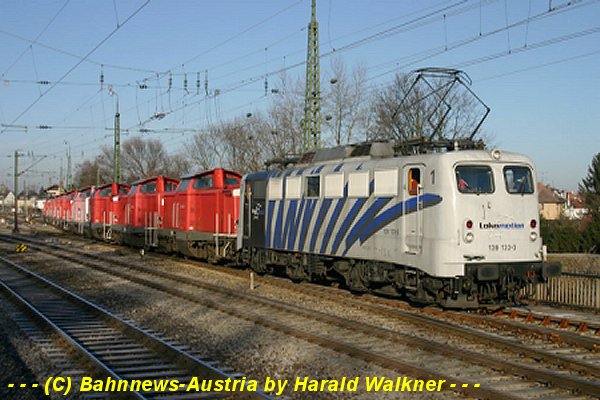 Der Überstellzug im Bahnhof Freilassing