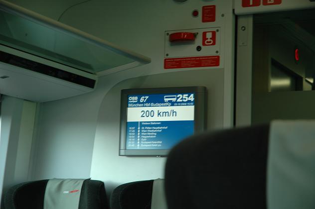 Mit dem RJ 67 (1116 214+80-90.710) gings von Salzburg nach Linz. Tempo 200 zwischen Wels und Linz.